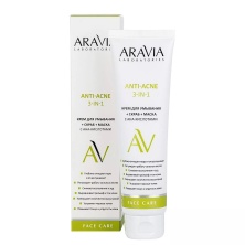 Крем для умывания + скраб + маска с AHA-кислотами ARAVIA Anti-Acne 3-in-1 100 мл