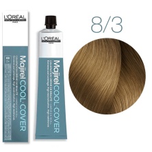 Краска - крем для волос Loreal Professional Majirel Cool Cover 8.3 светлый блондин золотистый 50 мл