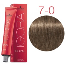 Краска для волос Schwarzkopf Igora Royal New 7 - 0 средний русый натуральный 60 мл