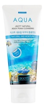 JIGOTT Пенка для умывания с аквамарином Natural Aqua Foam Cleansing 180 мл