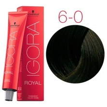 Краска для волос Schwarzkopf Igora Royal New 6 - 0 Темный русый натуральный 60 мл