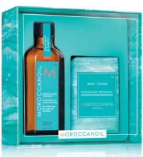 Moroccanoil Kit Home & Treatment Original + Soup - Набор: масло восстанавливающее для всех типов волос 100 мл + мыло 200гр