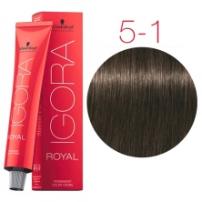 SКраска для волос Schwarzkopf Igora Royal New 5-1 Светлый коричневый сандрэ 60 мл
